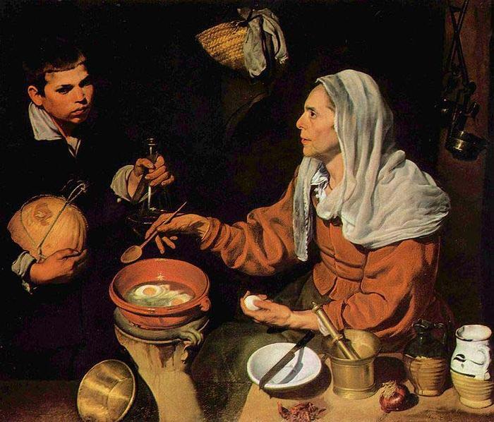Diego Velazquez Old Woman Frying Eggs oil painting image
